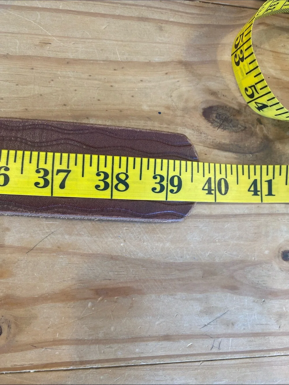 Lucky Brand Brown Leather Triple-Prong Belt with Brass-Tone Buckle